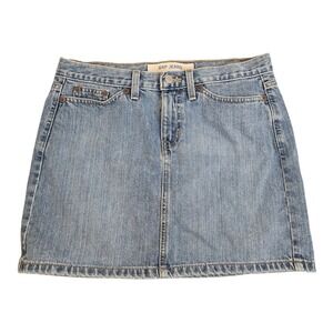 Vintage Y2K GAP Women Denim Miniskirt Lightwash Everyday‎ Casual Normcore Size 6
